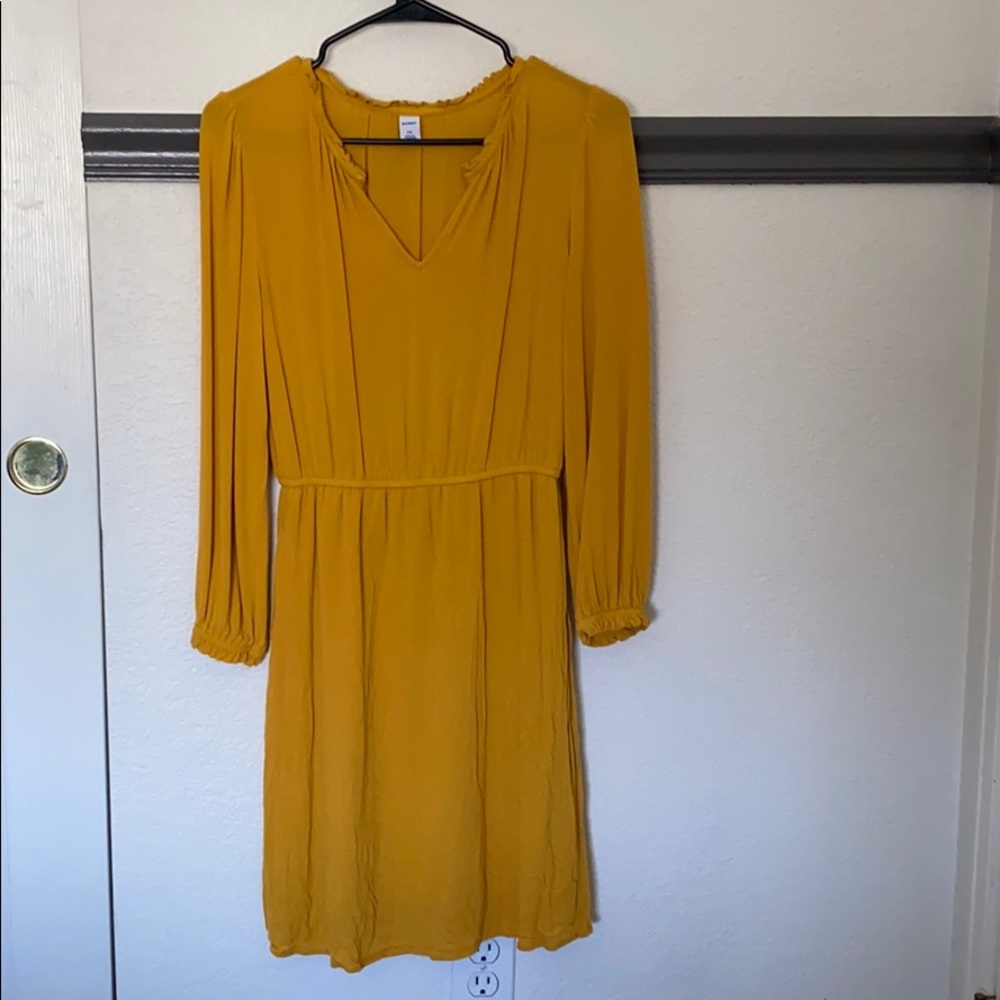 Yellow midi dress